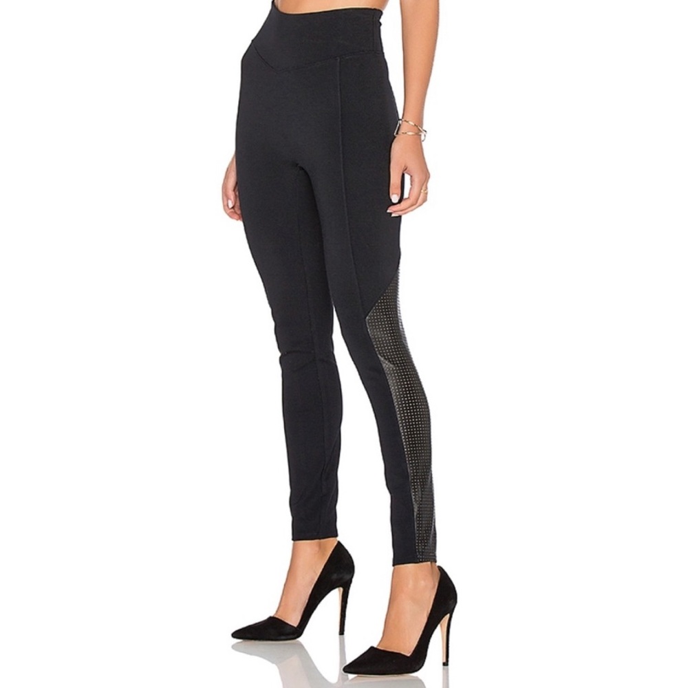 Spanx Faux Leather Perforated Leggings - Picture 1 of 6